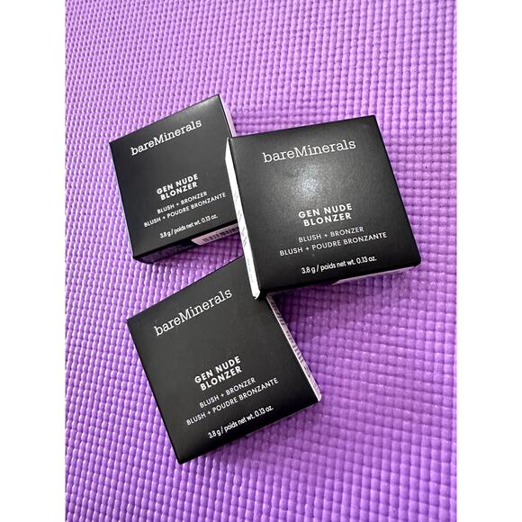 3 bareMinerals Gen Nude Blonzer Bundle Set of 3 Blush Bronzer Kiss of Pink, more - Picture 1 of 5